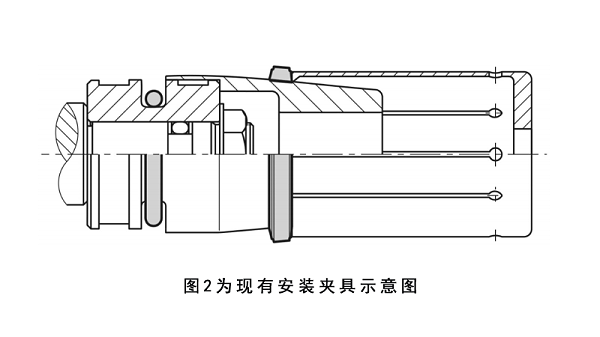 一种孔用密封圈快捷安装夹具图2为现有安装夹具示意图