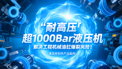 耐高压‌：超1000Bar液压密封圈，解决工程机械油缸爆裂风险！