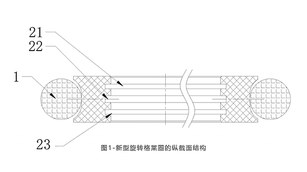 图1新型旋转格莱圈的纵截面结构及