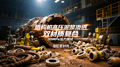 盾构机高压泥浆渗透！双材质复合油缸密封圈通过30MPa压力测试