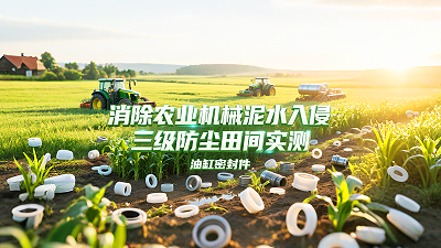 消除农业机械泥水入侵！三级防尘油缸密封件田间实测通过