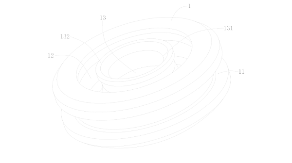 一种耐压油封件图3是本实用新型的油封本体的立体图