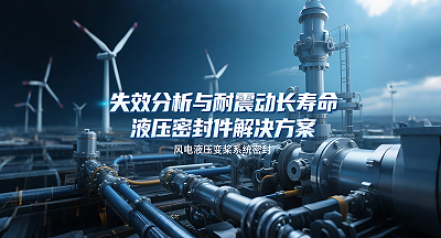 风电液压变桨系统密封丨失效分析与耐震动长寿命液压密封圈解决方案！