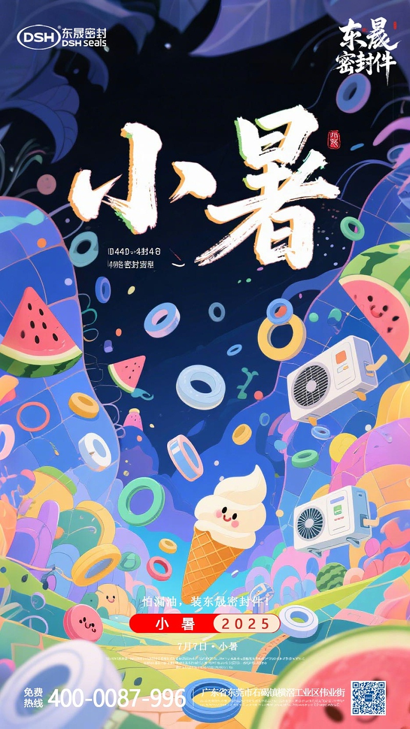 东晟密封件-20250703小暑-二十四节气海报1 (2)