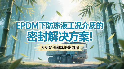 大型矿卡散热器密封圈 ® EPDM下防冻液工况介质的密封解决方案！