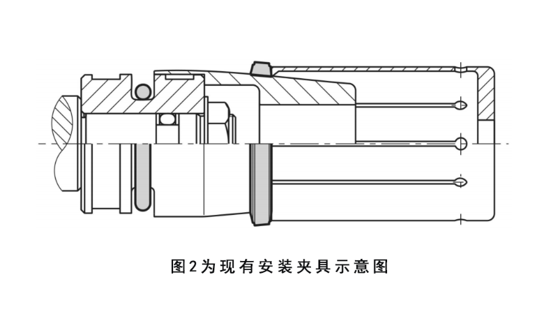 一种孔用密封圈快捷安装夹具图2为现有安装夹具示意图