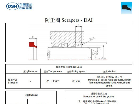 新版防尘圈DAI规格尺寸表