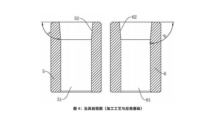 一种油封及其加工治具：图 4：治具剖视图（加工工艺与应用基础）