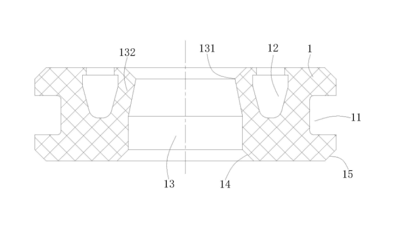一种耐压油封件图4是本实用新型的油封本体的剖视图